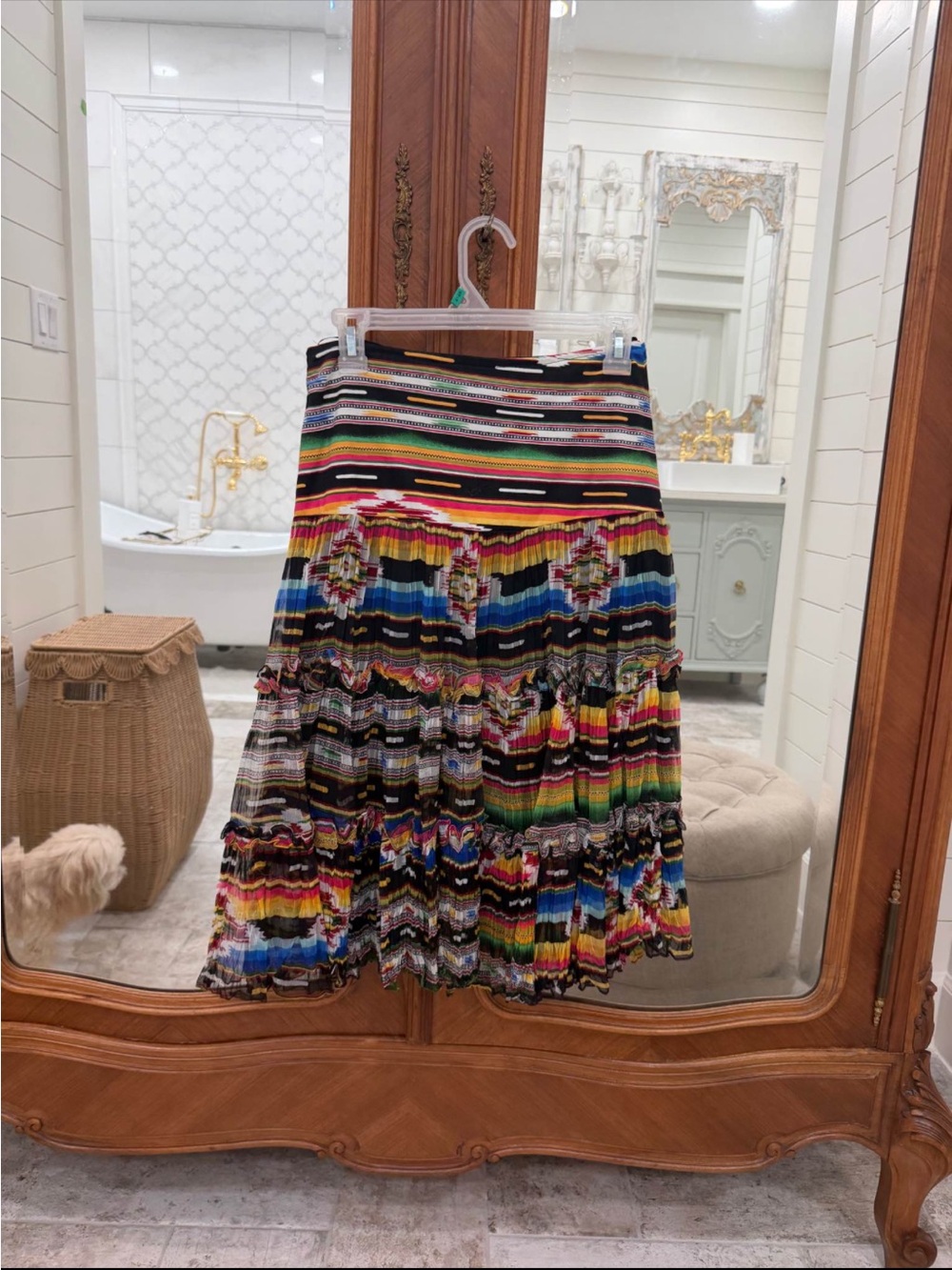 Vintage Collection Western Multicolor Striped A-Line Skirt